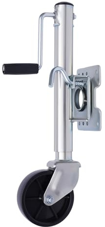 DCSYOG Rueda jockey automática Rueda jockey para remolque de 60 mm Carga de soporte de 544 kg Brida plana en el remolque del tubo