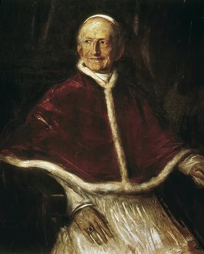 PSVDCTOO Vintage Leinwand Kunstdruck Bilder auf Leinwand Porträt von Leo Xiii von Seraph von Lenbach für Home Dekoration60x90cm