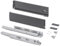 Emuca - Schubladen-Kit für Küche und Bad mit 3D-Regelung, Höhe 131mm, Tiefe 300mm, 40 Kg, sanftes Schließen, Panels nicht enthalten, Stahl, Anthrazitgrau