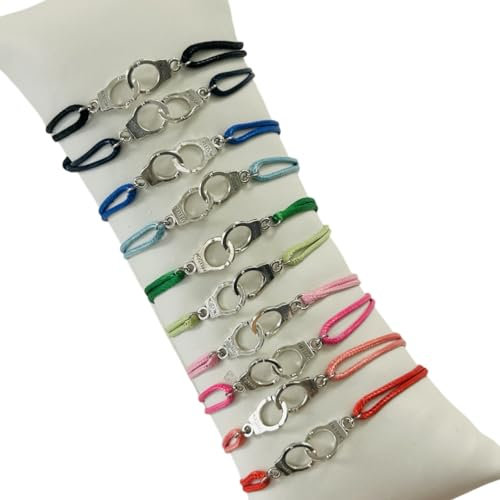 Bracelet Menotte Sur Cordon - Fil En Nylon Tressé- argent, or ou or rose- 17 Couleurs possibles - Homme Et femme- bracelet d'amitié- cadeaux fêtes pères
