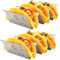 DSDGVDFBV 2Pcs Edelstahl Taco Halter Standplatz, Metallständer Zum Servieren Für Fiesta Mexicana Buffets Und Partys Perfekt Taco Sandwiches Hot Dog Pfannkuchen,Silber