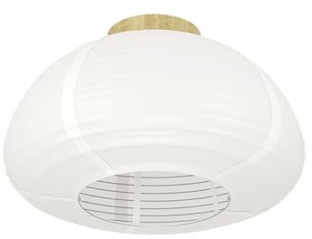 EGLO Deckenlampe Summerhill, Deckenleuchte im Japan-Stil, Wohnzimmerlampe aus Holz in Braun und Papier in Weiß, FSC-zertifiziert, E27 Fassung, Ø 40 cm