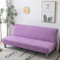 Hixingo Sofa Überzug Ohne Armlehnen, Anti-Rutsch Armloser Sofabezug Einfache Einfarbige Farbe Couch Überzug, Elastischer Sofabettbezug (3 Sitzer,Helles Lila)