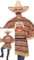 FIESTAS GUIRCA Tequila Man Fancy Dress Costume - Funny Mens Costume with Poncho - Mexican Bachelor Party Stag Do Fancy Dress Men Size L