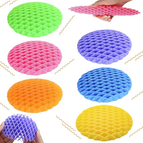Lvefyti 6er Set Sensorisches Fidget Spielzeug, Anti-Stress Wurm für Erwachsene und Kinder, Knautschspielzeug zur Entspannung und Konzentration