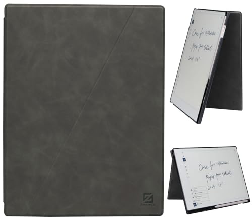 ZhaoCo Case for reMarkable Paper Pro Tablet 11.8 2024, Gray | Slim Lightweight, Protective Book Folio Stand Cover, Built-in Pen Holder