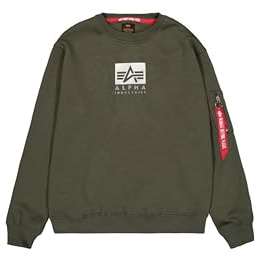 Alpha Industries Herren Satin Logo Sweater Sweatshirt (1er Pack)