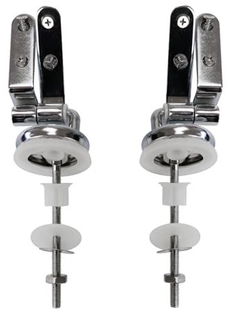 Fanmitrk Toilet Seat Hinge-Stainless Steel Toilet Seat Fittings,Replacement Hinge with Fittings and Repair Parts for Wood Toilet Seats