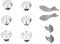 Joysticks en Métal, Bouton de Palette Analogique en Acier Inoxydable pour Contrôleur sans Fil Edge (SILVER)