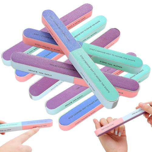 Nail Files,8 PCS Nail Buffer Manicure Nail Buffer Blocks Sanding File Nail File and Buffer Set Professional for Nail Grooming Styling Nail Care Manicure Polisher