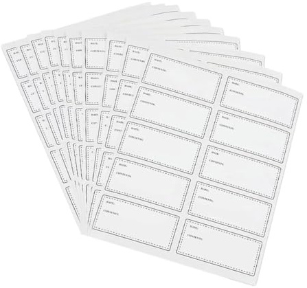 MOTHNUR 50 Selbstklebende Rechteckige Datumsetiketten 60x30mm Wasserfest Rückstandsfrei Ablösbar Für Glasflaschen Vorratsbehälter Und Einmachgläser Küchenetiketten Zur Frischekontrolle