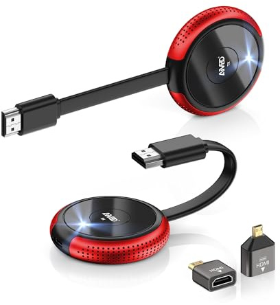 HDMI Inalámbrico 4K/5.8G, Transmisor y Receptor Inalámbrico HDMI, Wireless Transmitter Receiver Transmisión de Laptop/TV Box/Cámara/Tipo C/PS5/PC a Televisión/Monitor/Proyector 165FT