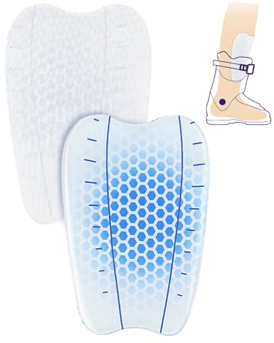 2 Stück Schienbeinschutz Skifahren Gel - Wiederverwendbare Gel-Einlage Für Skistiefel, 15 X 10 cm Ski Schienbeinschutz Gel Pad, 4mm Dick Rutschfester Skischützer, Für Skischuh Snowboardschuh
