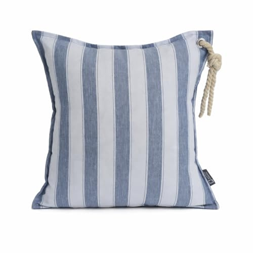 Quantum Interior by Maxland Wetterfeste Outdoor-Kissen mit Füllung und Reißverschluss - Wasserabweisend, Pflegeleicht, UV-beständig - In Verschiedenen Größen und Farben (NY - Blau, 45x45 cm)