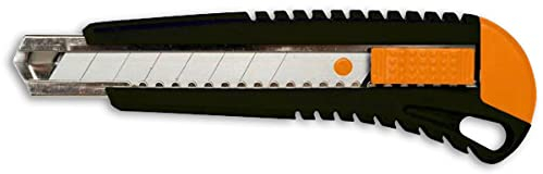 Fiskars Cutter 18 mm à rail métallique, Orange/Noir, 1003749