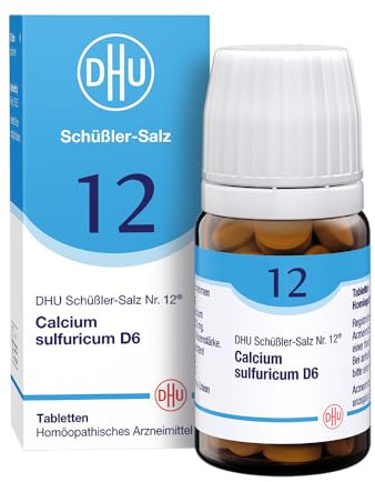 DHU Schüßler-Salz Nr. 12 Calcium sulfuricum D6, 80 St. Tabletten | Das Mineralsalz der Gelenke – das Original – umweltfreundlich im Arzneiglas
