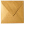 Paper24 100 Quadratische Briefumschläge 100 x 100 mm, 10x10 cm Gold- 100 g/m² - Dreieckslasche