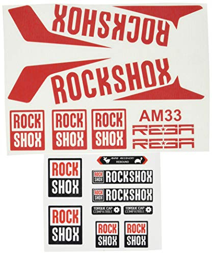 Ecoshirt Aufkleber Gabel Stickers Fork Rockshox Reba 2016 AM33 Stickers Aufkleber Decals Adesivi Bike BTT MTB Cycle, Rot 29