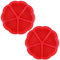 RETON Lot de 2 moules à gaufres en silicone en forme de cœur, 5 cavités, moule à muffins, décoration de pâtisserie maison, rouge