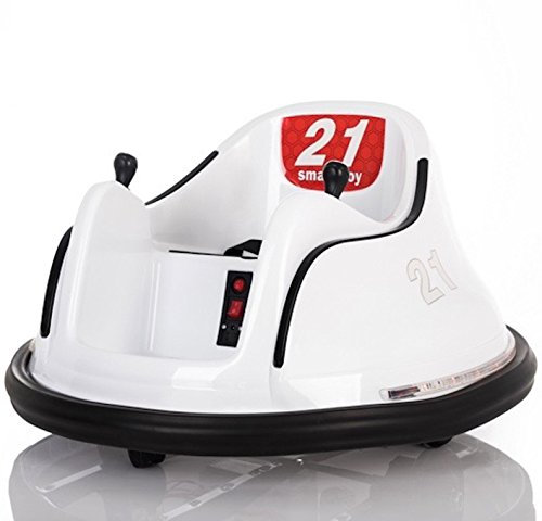 12V Children’s Waltzer Car Battery Operated Electric Ride On Toy - White | Outdoor Toys | Toy Car, Ride On Car | 360 Degree Spin | Powered by Twin Motors