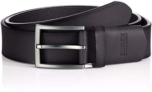 Eurex by Brax Herren Leder Edel Sportiv Gürtel, 02 Black, 100