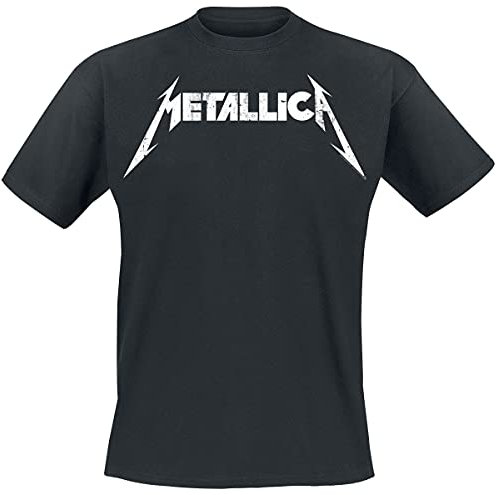 Metallica Textured Logo Männer T-Shirt schwarz 3XL 100% Baumwolle Band-Merch, Bands