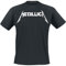 Metallica Textured Logo Männer T-Shirt schwarz 3XL 100% Baumwolle Band-Merch, Bands