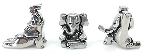 Zinn-Miniatur-Figuren mit Yoga-Elefantenposen, Namaste, Meditation, Zen-Statue, Geschenk