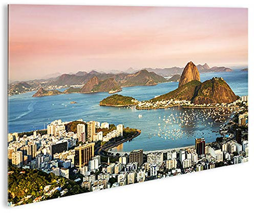 islandburner Bild Bilder auf Leinwand Rio de Janeiro Zuckerhut 1K XXL Poster Leinwandbild Wandbild Dekoartikel Wohnzimmer Marke