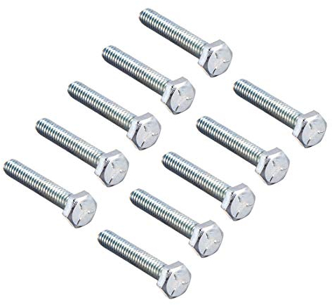 sourcing map 1/4-20x1-1/2 Vis à tête hexa boulon fix acie carbone classe 5 UNC 10pc