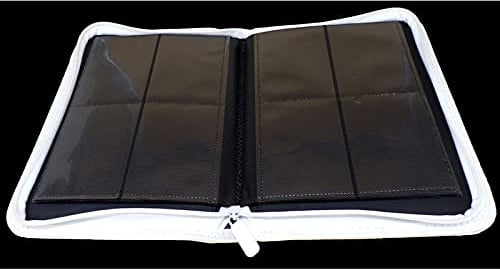 docsmagic.de Pro-Player 4-Pocket Zip-Album White - 160 Card Binder - MTG - PKM - YGO - Reissverschluss Weiss