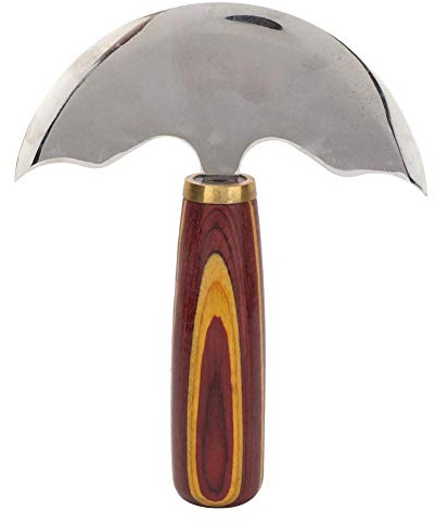 Leder Rundkopfmesser Holzgriff Stahl DIY Leathercraft für Korrekturwerkzeug(L)