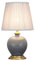 Fine Asianliving Chinesische Tischlampe Porzellan mit Schirm Grau B25xT25xH53cm mit Lampenschirm E27 China Orientalische Tischleuchte Keramik Nachttischlampen Asia