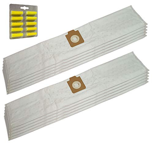 Set 10 Parfums + 10 Sacs Aspirateur en Microfibre pour Nilfisk-Alto GD 930, GD930, Panther, GD 930 G Panther, GD 930 S 2 Cubic