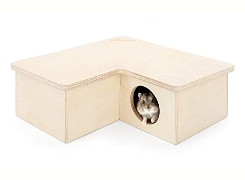 Niteangel Mehrkammer Hamsterhaus Labyrinth - Mehrzimmer-Verstecke und Tunnel-Erkundungsspielzeug für Hamster, Gerbils, Mäuse und Lemminge (3-Zimmer Klein)
