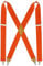 HISDERN Herren 3,5 cm breiter Hosenträger in X-Form mit sehr Starken 4 Metall Clip für Männer und Damen elastisch und verstellbar Orange