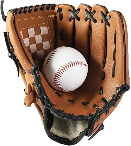 Wonninek Baseballhandschuh Sportschlägerhandschuhe mit Baseball PU-Leder Einstellbar und bequem 12,5 Zoll Rechtswurf, linker Handschuh