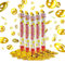 Party Factory 5 Party Popper, 40 cm, Smileys, Konfettiregen für Hochzeit, Geburtstag oder Silvester