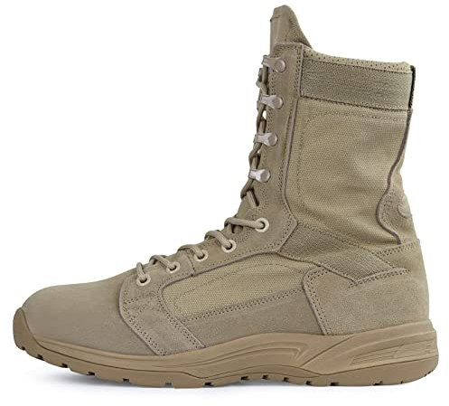 QUNLON Stivali Tattici da Uomo Stivali da Combattimento Militari Traspiranti da Uomo Scarpe da Pattugliamento Durevoli e Confortevoli Stivali da Trekking Leggeri Modello-831