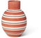 Kähler Vase H14.5 cm Omaggio Nuovo für Blumen mit handgemalte Streifen, rot