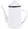 Haude 1.1L High-Grade Enamel Coffee Pot Pour over Milk Water Jug Pitcher Barista Teapot Kettle for Gas Stove and Induction Cooker White