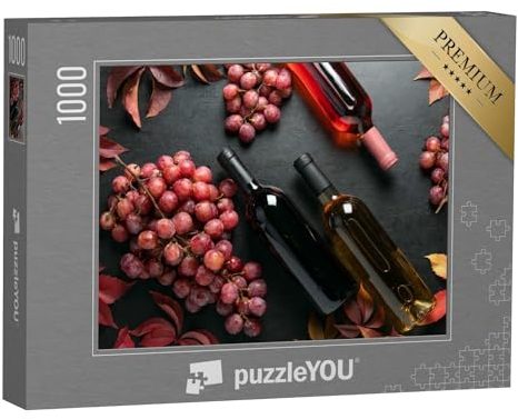 puzzleYOU: Puzzle 1000 Teile „EIN Sortiment von Weinflaschen“ – aus der Puzzle-Kollektion Wein, Getränke