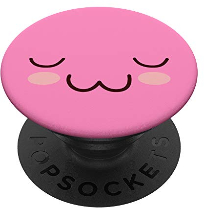 UwU Kawaii Face Meme mit niedlichem rosa Gesicht PopSockets mit austauschbarem PopGrip