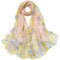 FAIRYGATE Schal Damen Georgette Blumenmuster Halstuch Chiffon Stola Schal für Brautkleider Abendkleider Alltagskleidung 51017