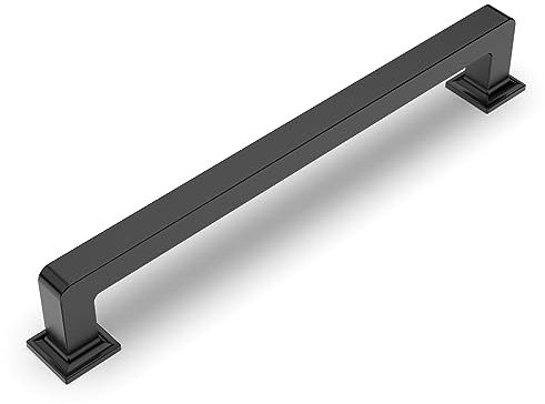 Amerdeco 10 Stück Übergewicht Möbelgriffe Schwarz küchengriffe 160mm Lochabstand Zinklegierung Schrankgriffe griffe für küchenschränkeTürgriffe Schubladengriffe UK0019…