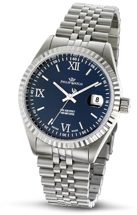 Philip Watch Caribe Herrenuhr, Uhrzeit und Datum, Analog – 39 x 31 mm