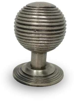 Antique Pewter Knobs - Beehive Design - Iron Drawer & Cabinet Knobs, Bronze for Dressers & Chests - Handcrafted