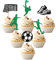 Xsstarmi 24 Pack Soccer Cupcake Toppers Glitter Sports Theme Football Cupcake Picks Baby Show Cake Decorations for Soccer Theme Kids Football Game Player Birthday Party Black Green