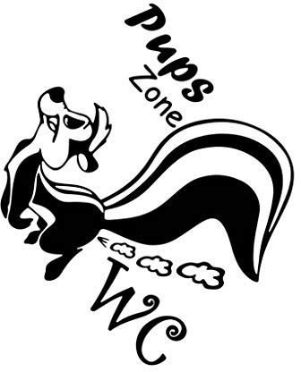 Pups Zone Wandaufkleber Toilette Badezimmer WC Zimmer Cartoon Tier Eichhörnchen Aufkleber Abnehmbare Heimdekoration Tür Tapete, schwarz, 22,5 x 23,5 cm