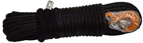 Cuerda de Remolque Negra, 10mm x 30m, 12 Trenzas, Cuerda de cabrestante sintética, Cable de cabrestante de 3/8X100, cabrestante de Cuerda sintética, Cable de cabrestante de Repuesto